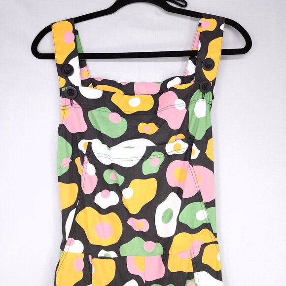 Nooworks Jumpsuit XL Egg Print Coveralls Sleeveless Pockets - Picture 3 of 16